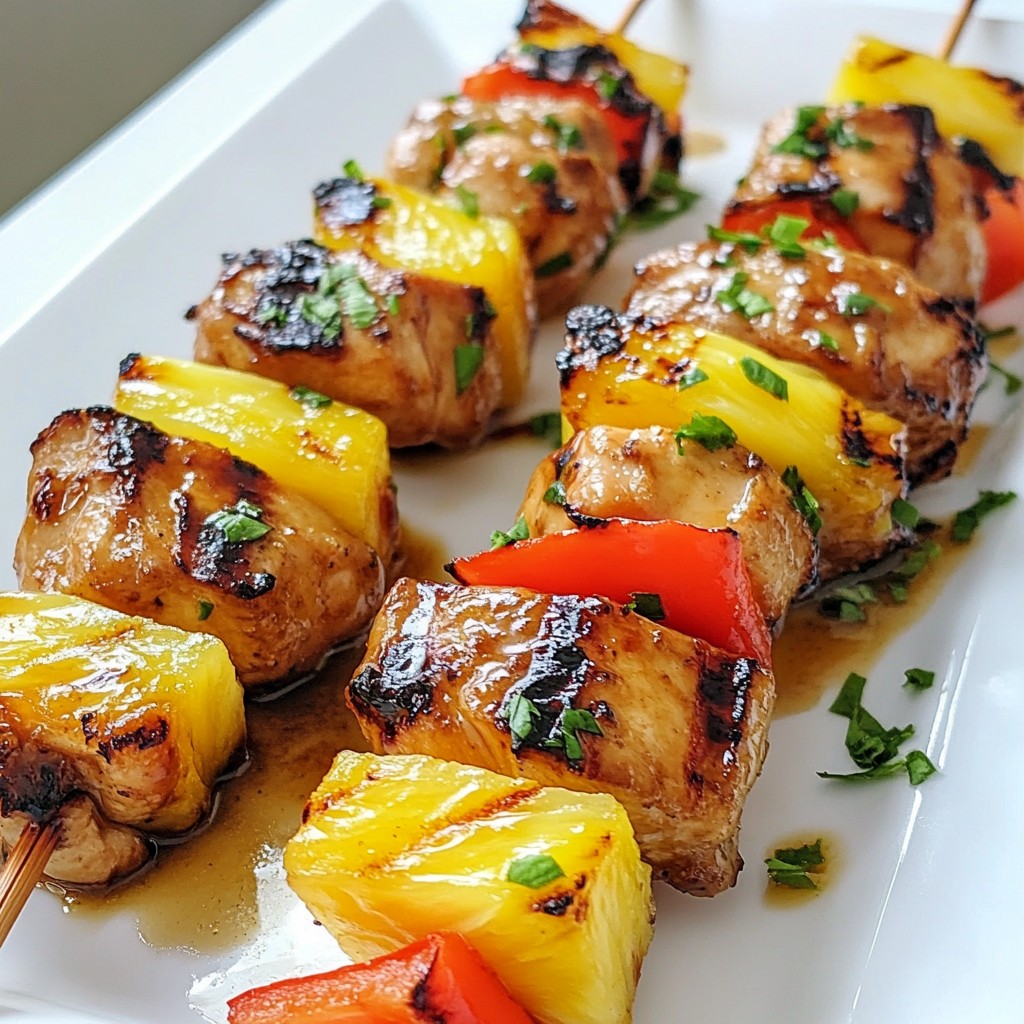 Teriyaki Chicken Pineapple Skewers Flavorful Delight