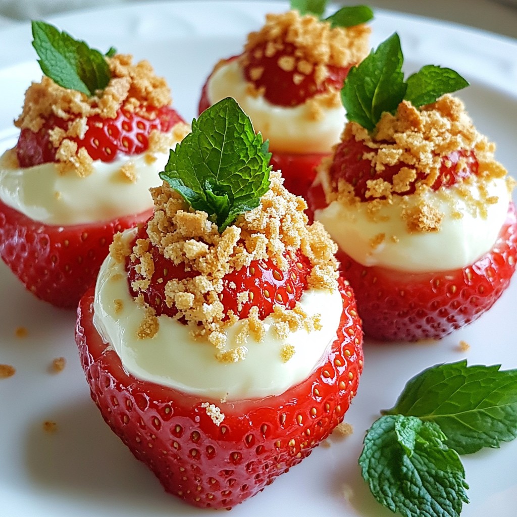 Cheesecake Stuffed Strawberries Easy and Delicious Treat
