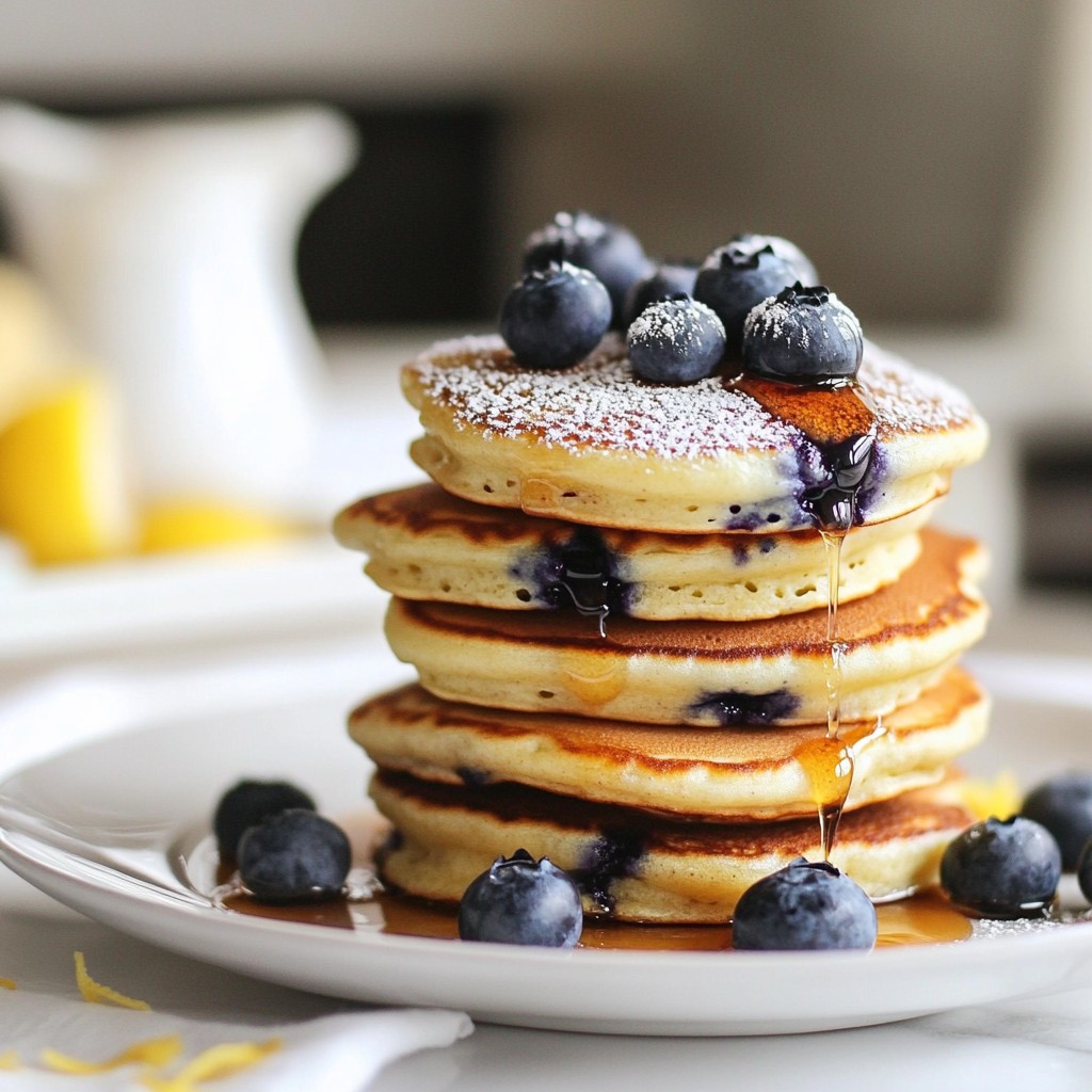 Blueberry Lemon Ricotta Pancakes Savory and Soft Dish