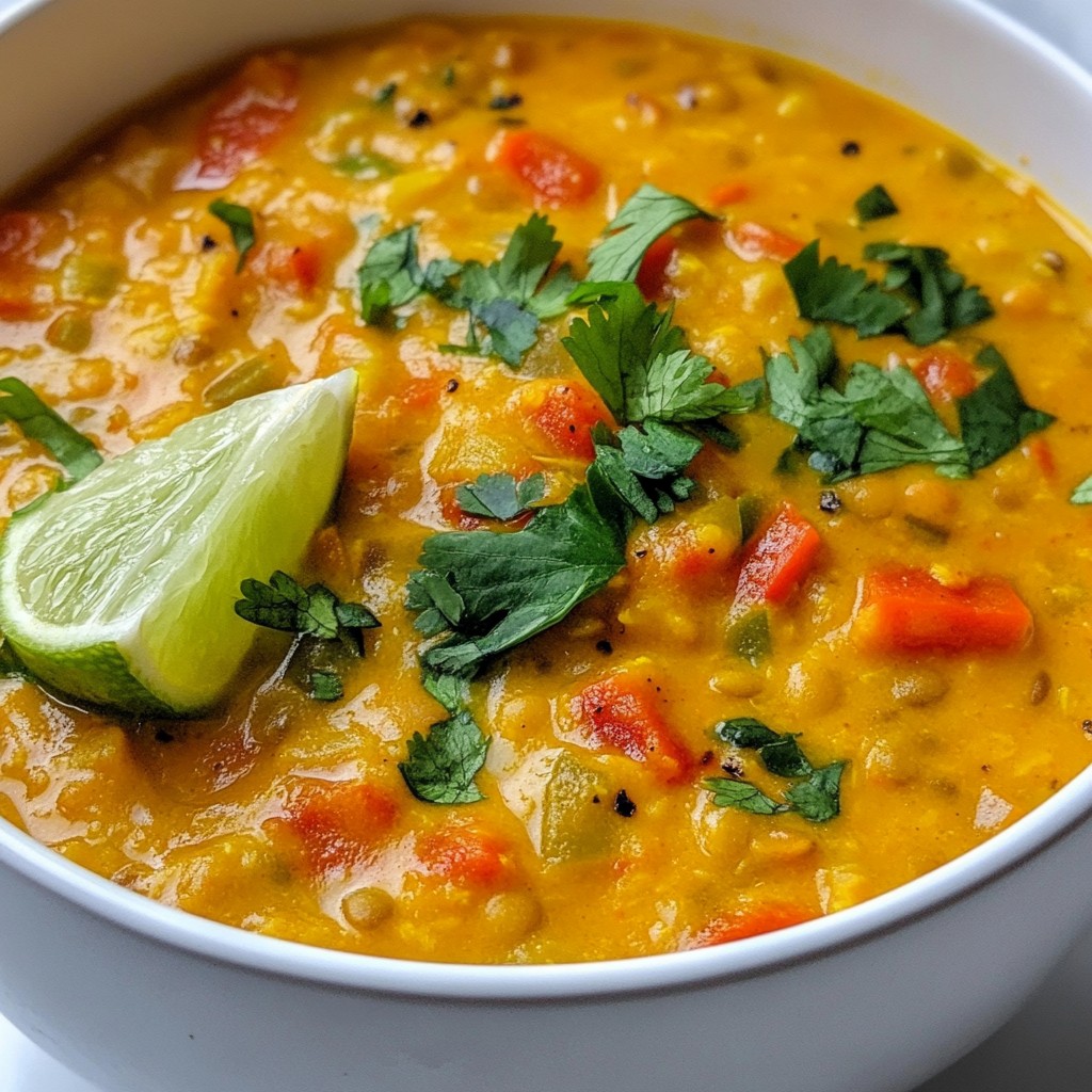 Coconut Curry Lentil Stew Flavorful and Simple Dish