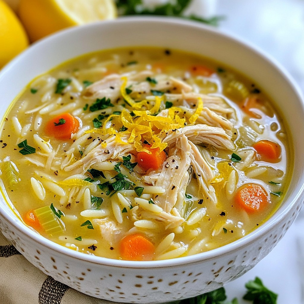 Creamy Lemon Chicken Orzo Soup Easy and Flavorful Dish