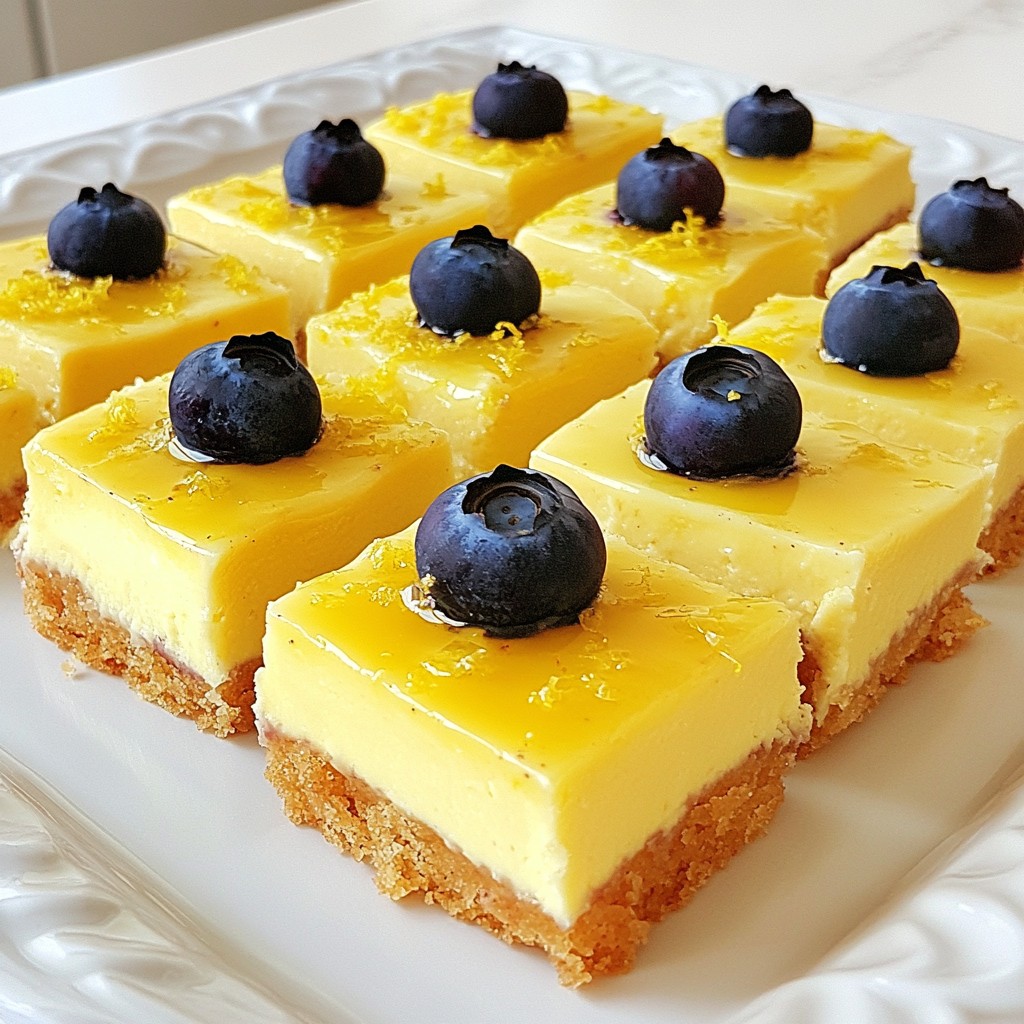 Lemon Blueberry Cheesecake Bars Fresh and Simple Treat