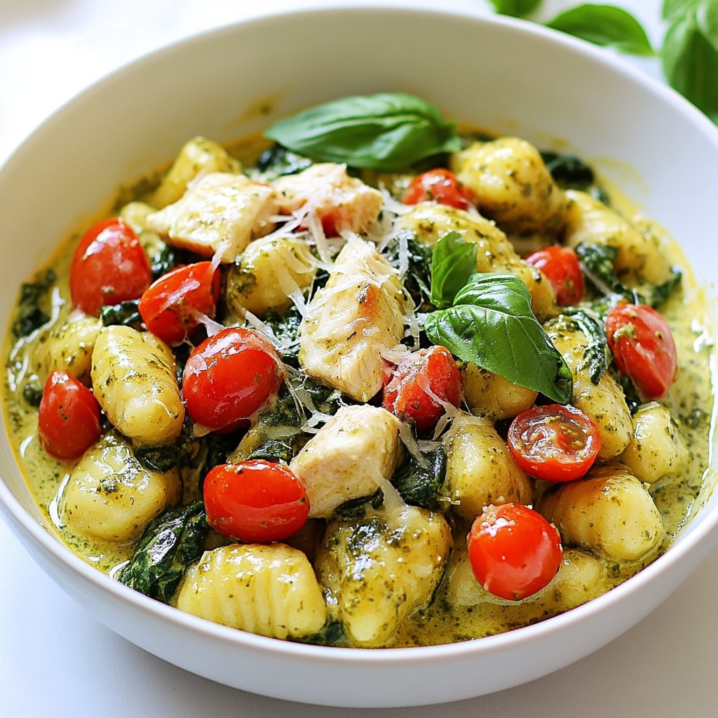 Creamy Pesto Chicken Gnocchi Delightful Dinner Idea