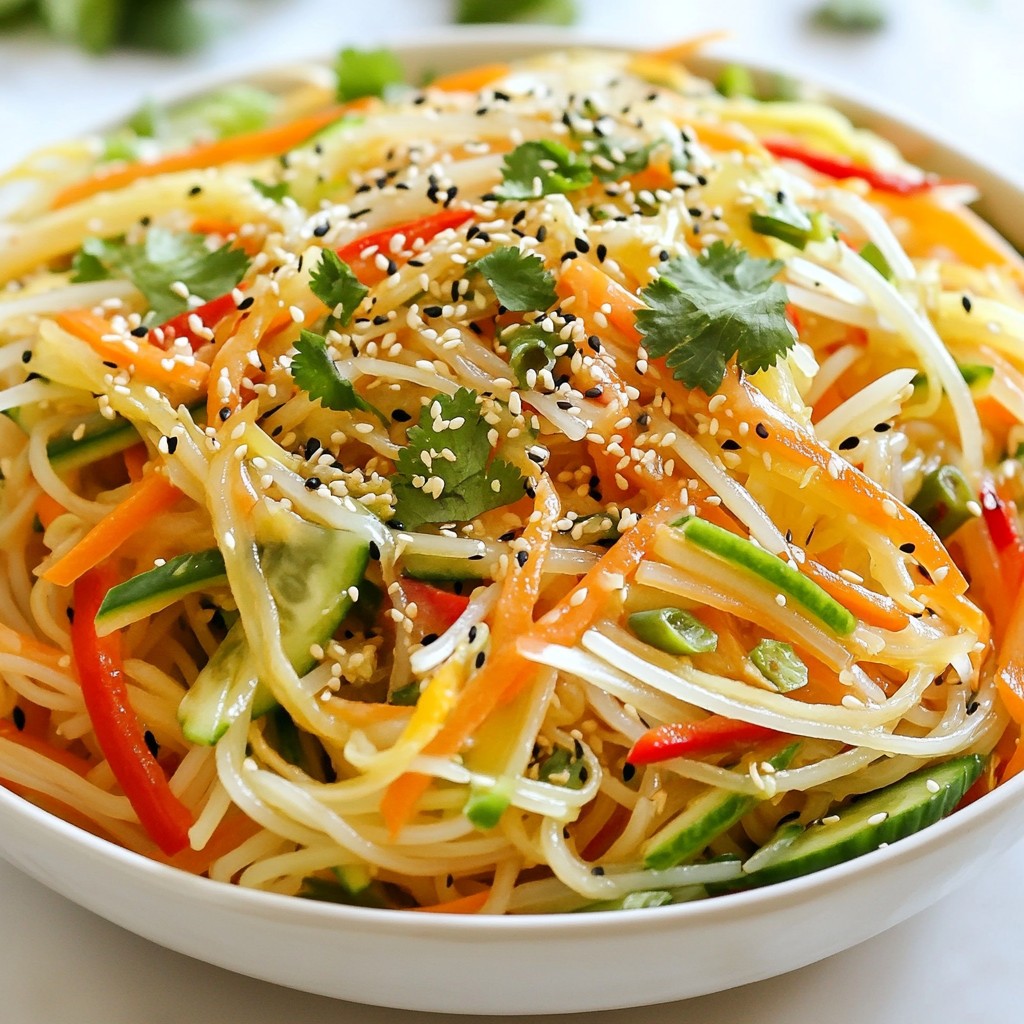 Savory Sesame Ginger Noodle Salad Quick and Easy Recipe