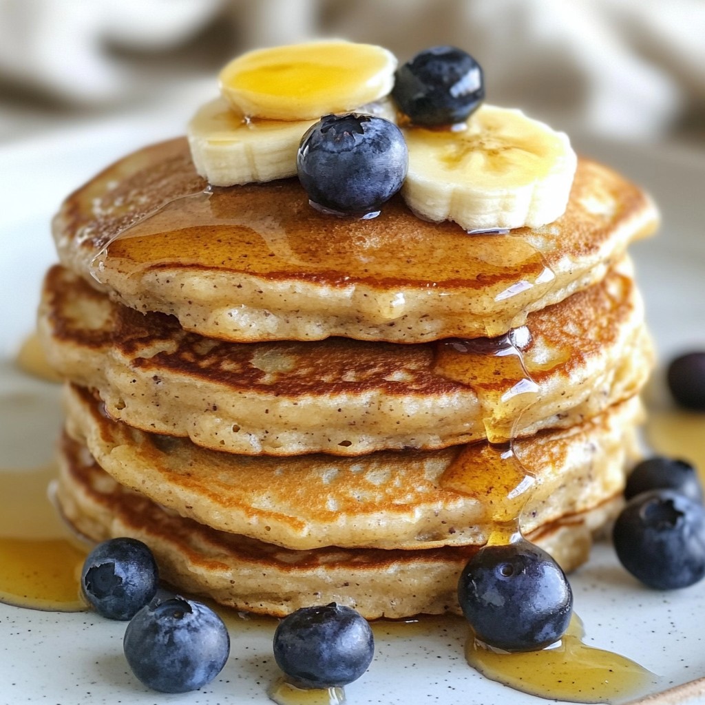 Blueberry Banana Oat Pancakes Simple and Quick Recipe