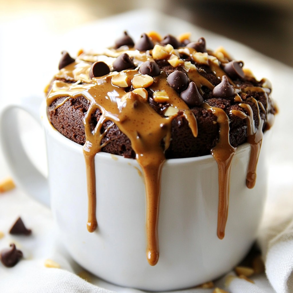 Chocolate Peanut Butter Mug Cake Delightful Snack Fix