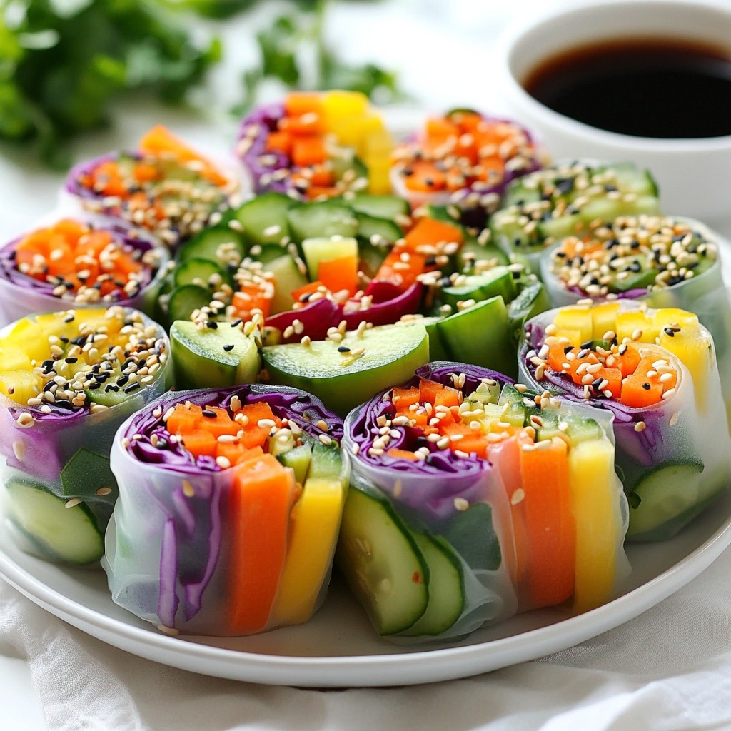 Rainbow Veggie Spring Rolls Delightful and Healthy Treat