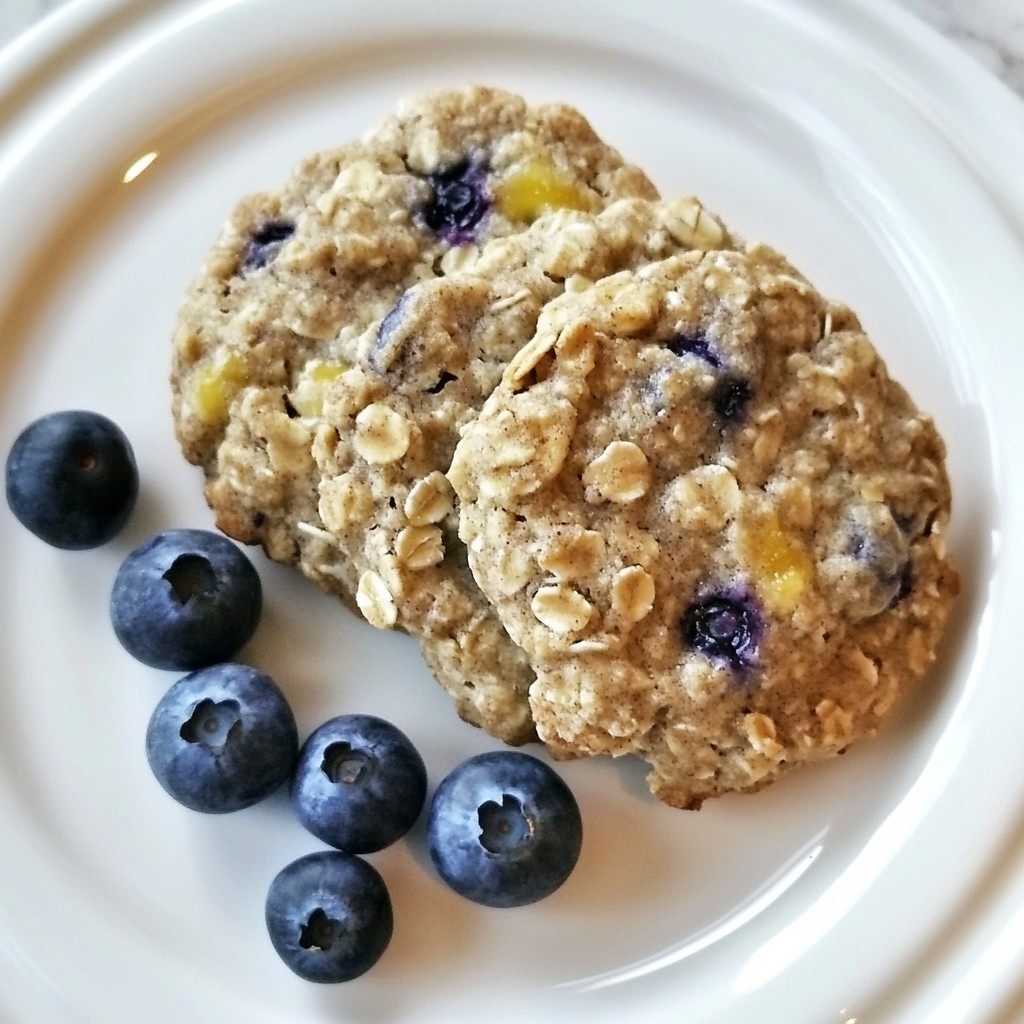 Blueberry Oatmeal Breakfast Cookies Healthy and Simple