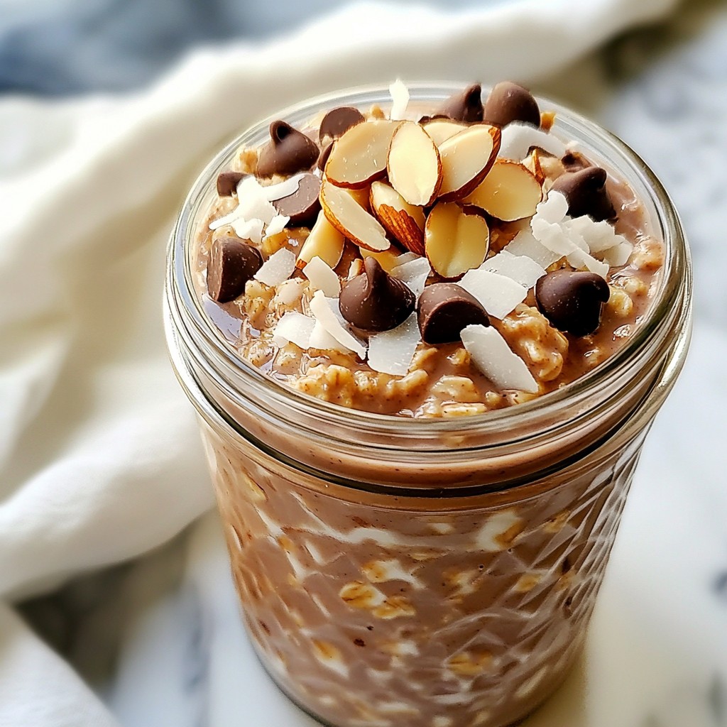 Almond Joy Overnight Oats Rich and Tasty Morning Boost
