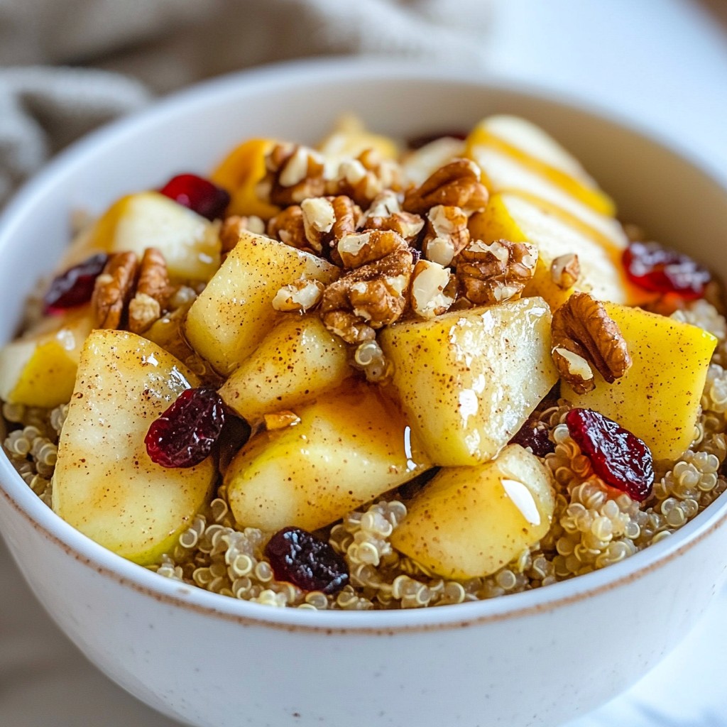 Cinnamon Apple Breakfast Quinoa Healthy Morning Boost