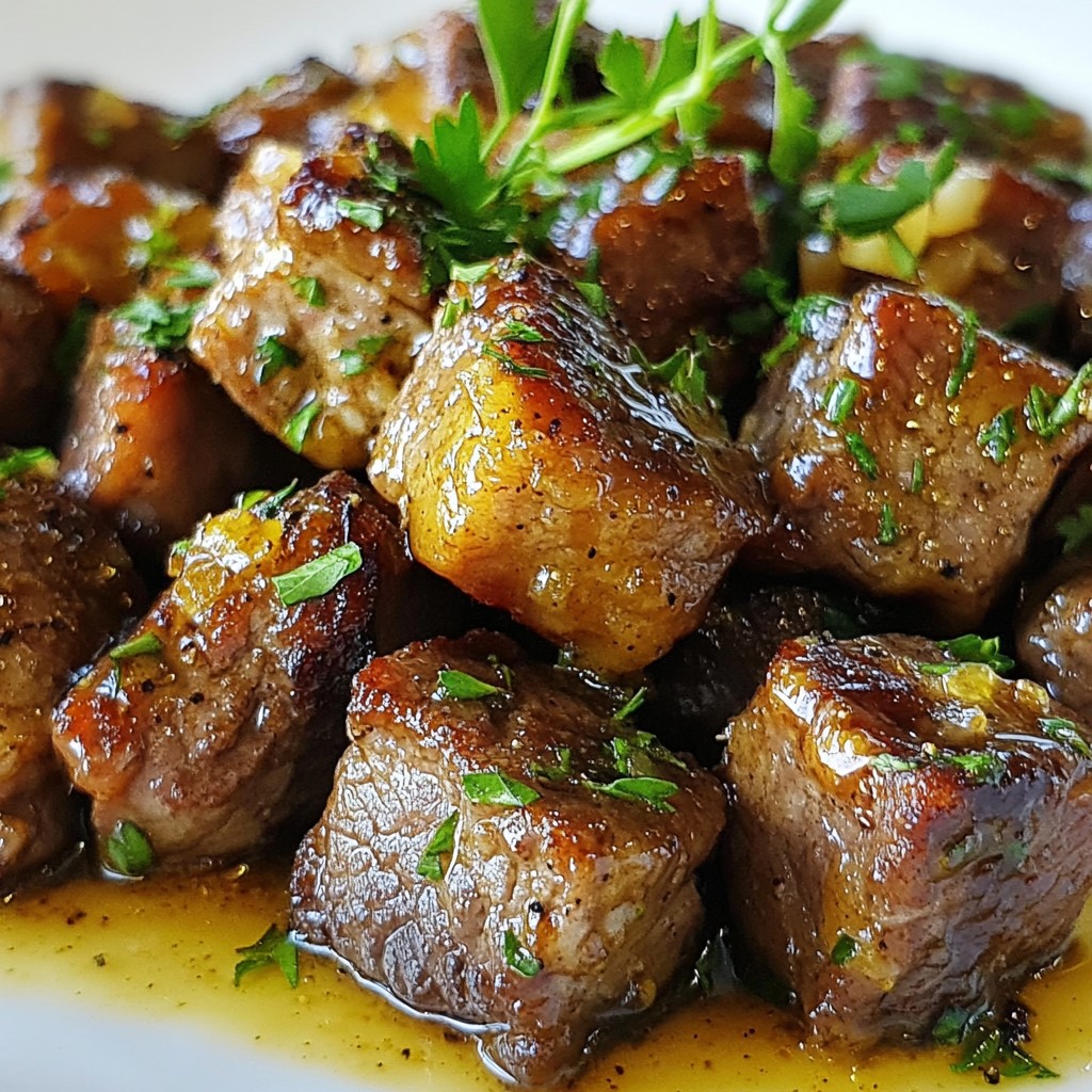 Honey Garlic Butter Steak Bites Savory and Simple Meal