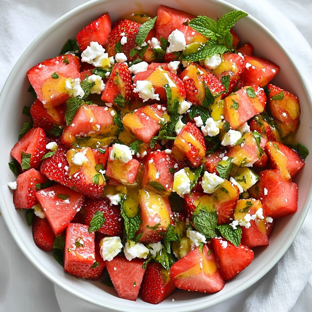 Strawberry Watermelon Mint Salad Fresh and Simple Treat