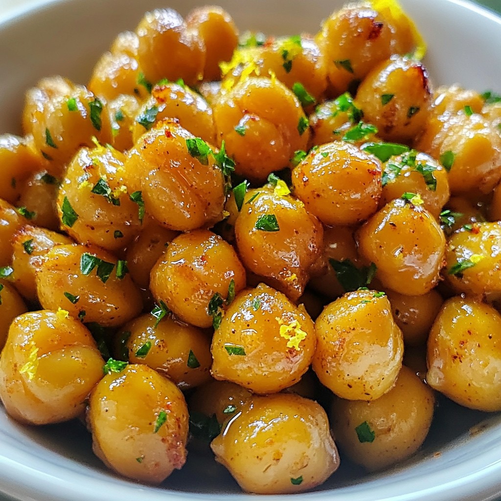 Lemon Roasted Chickpeas for a Crisp and Healthy Snack