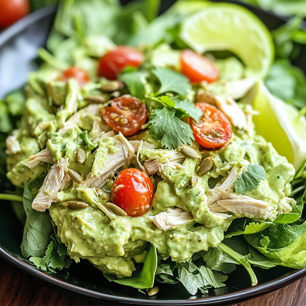 Creamy Avocado Chicken Salad Fresh and Flavorful Dish
