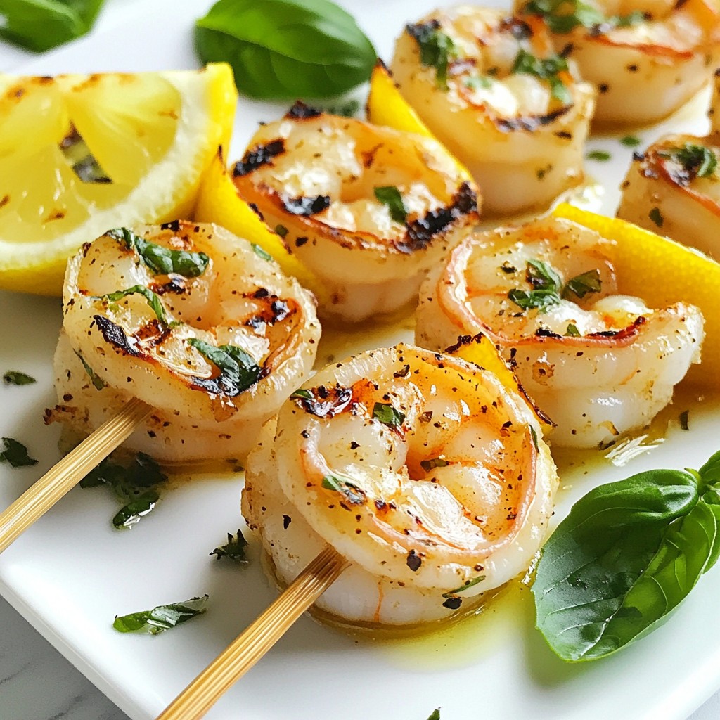 Lemon Basil Grilled Shrimp Tasty Summer Delight