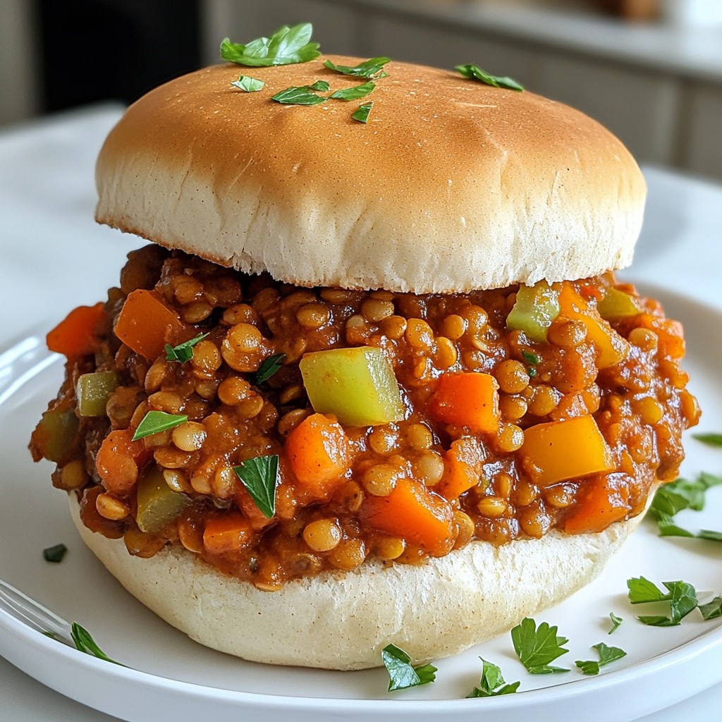 Veggie Loaded Lentil Sloppy Joes Simple and Tasty Meal