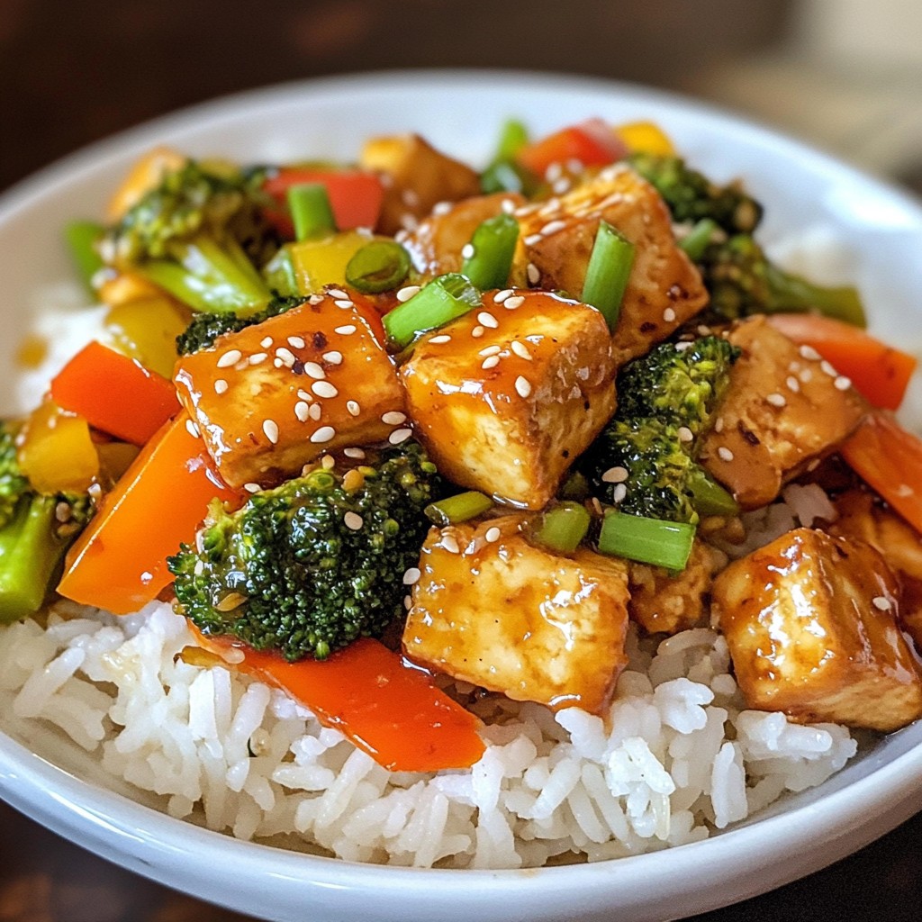 Honey Garlic Tofu Stir Fry Flavorful Vegetable Dish