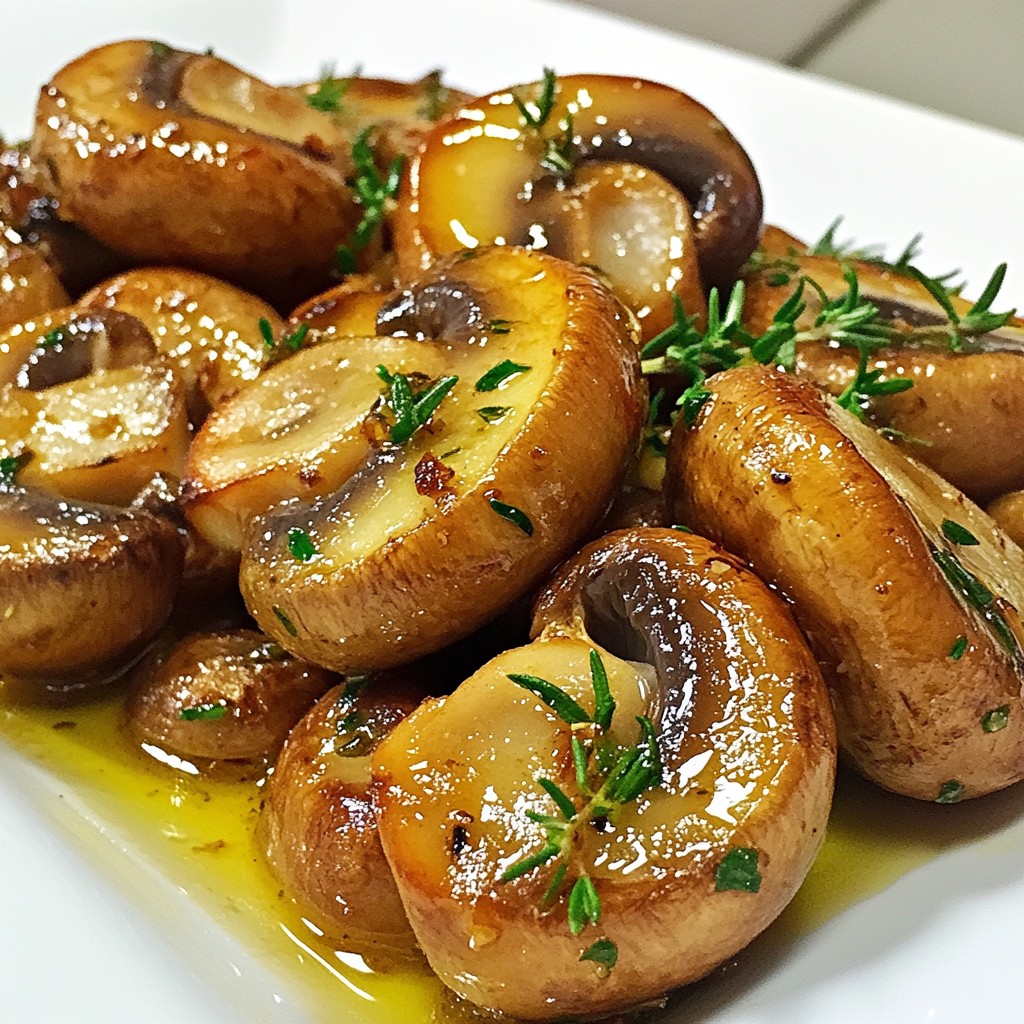Garlic Herb Roasted Mushrooms Flavorful Side Dish
