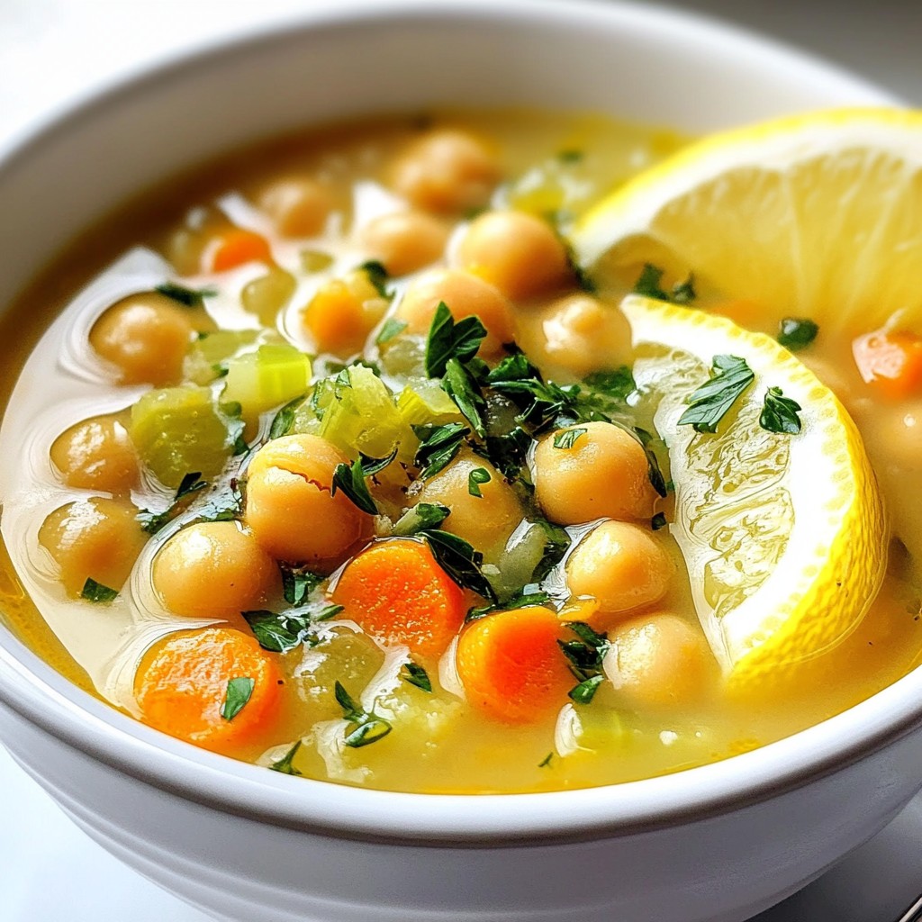 Lemon Garlic Chickpea Soup Healthy and Hearty Meal