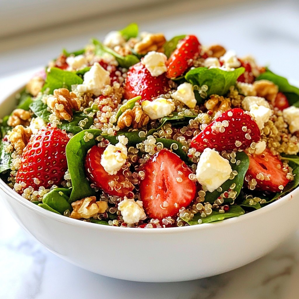 Strawberry Spinach Quinoa Salad Tasty and Nutritious