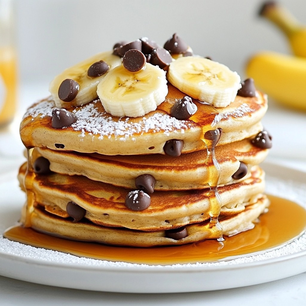 Chocolate Chip Banana Pancakes Simple and Tasty Dish