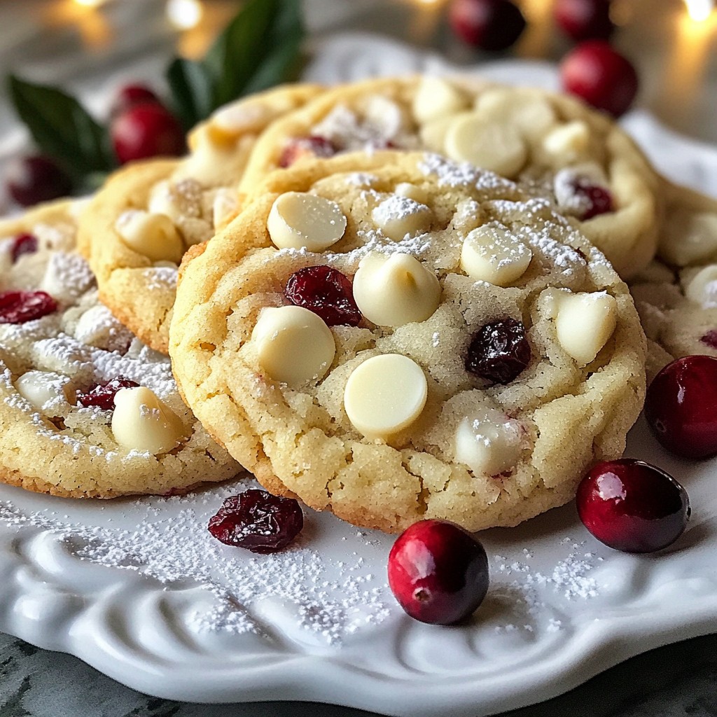 White Chocolate Cranberry Cookies Deliciously Chewy