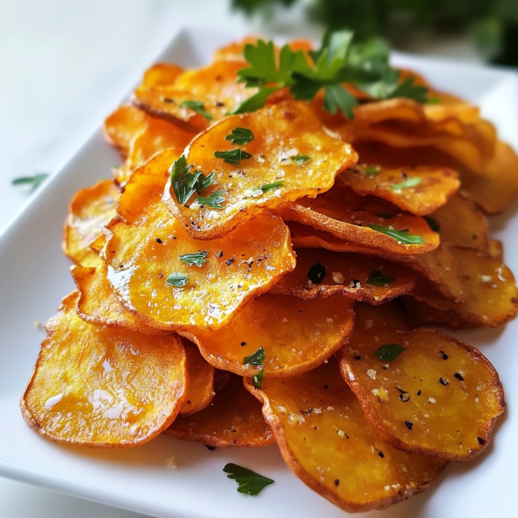 Crispy Garlic Sweet Potato Chips Healthy Snack Delight