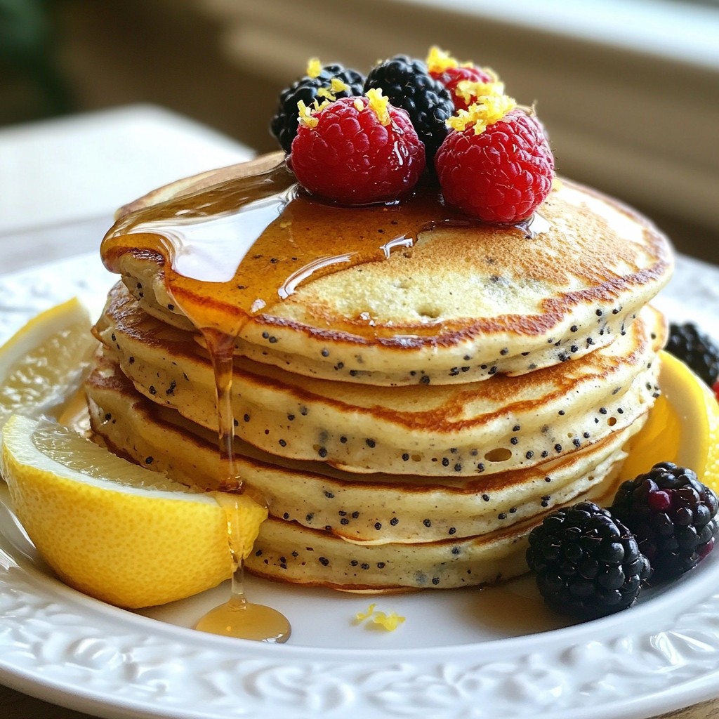 Lemon Poppy Seed Pancakes Tangy and Fluffy Delight
