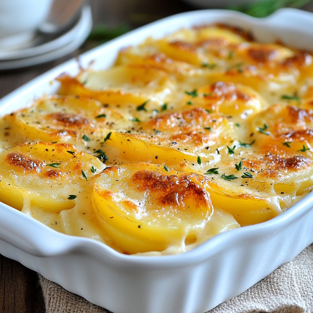 Cheesy Garlic Scalloped Potatoes Flavorful Side Dish