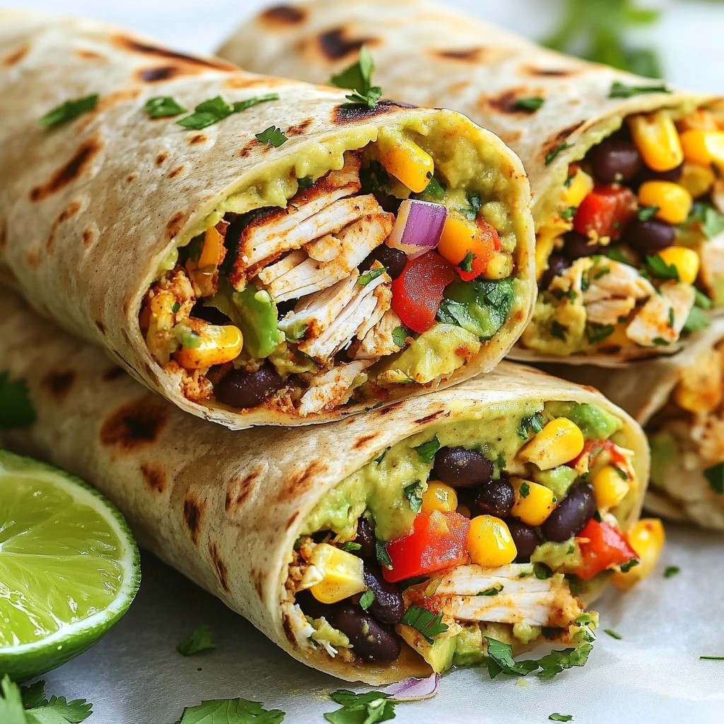 Southwest Chicken Avocado Wraps Flavorful and Fun Meal