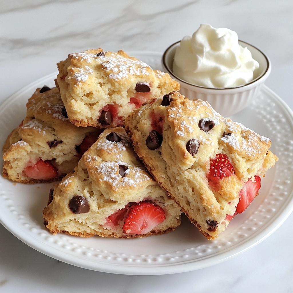 Strawberry Chocolate Chip Scones Fresh and Tasty Treat